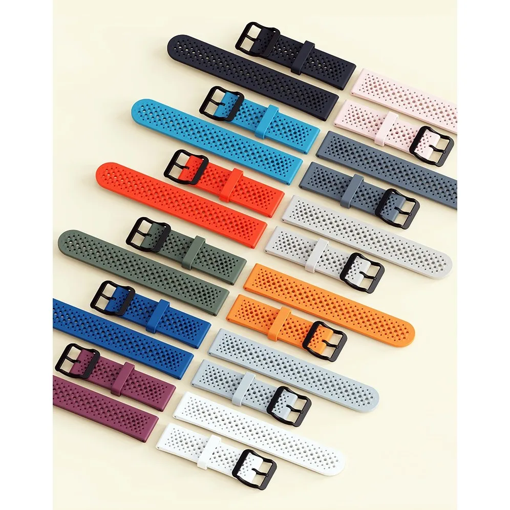 Breathable Soft Silicone Waterproof Sport Watch Strap