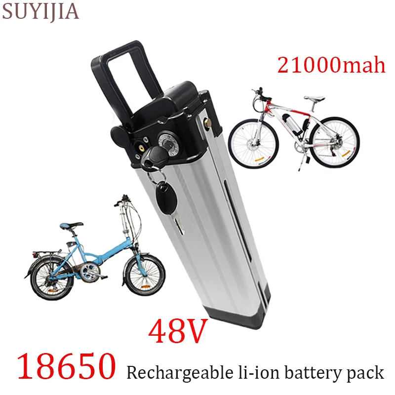 

18650 48V Electric Bicycle21AH Lithium Silver Fish Power Battery Suitable for Folding Electric Bicycle Internal BMS Battery Pack