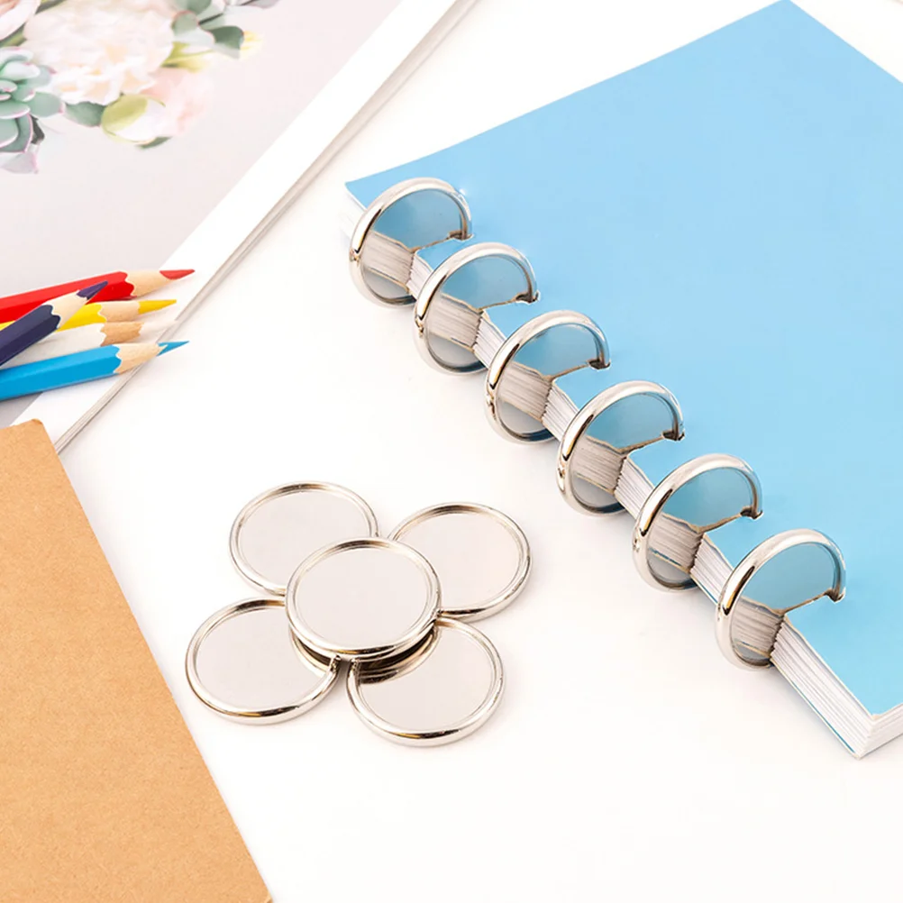 Metal Rings Binder Discs Notebook Hole Binding Combs Spines Loose Leaf Planners Fix 20 Pcs