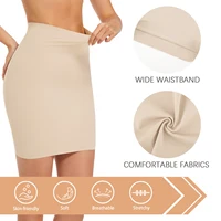 TUNIControl-Sous-jupe courte sans couture pour femme, sous-jupe au-dessus du genou, demi-slip pour robe, vêtements en saillie, Body Shaper, lisse 4