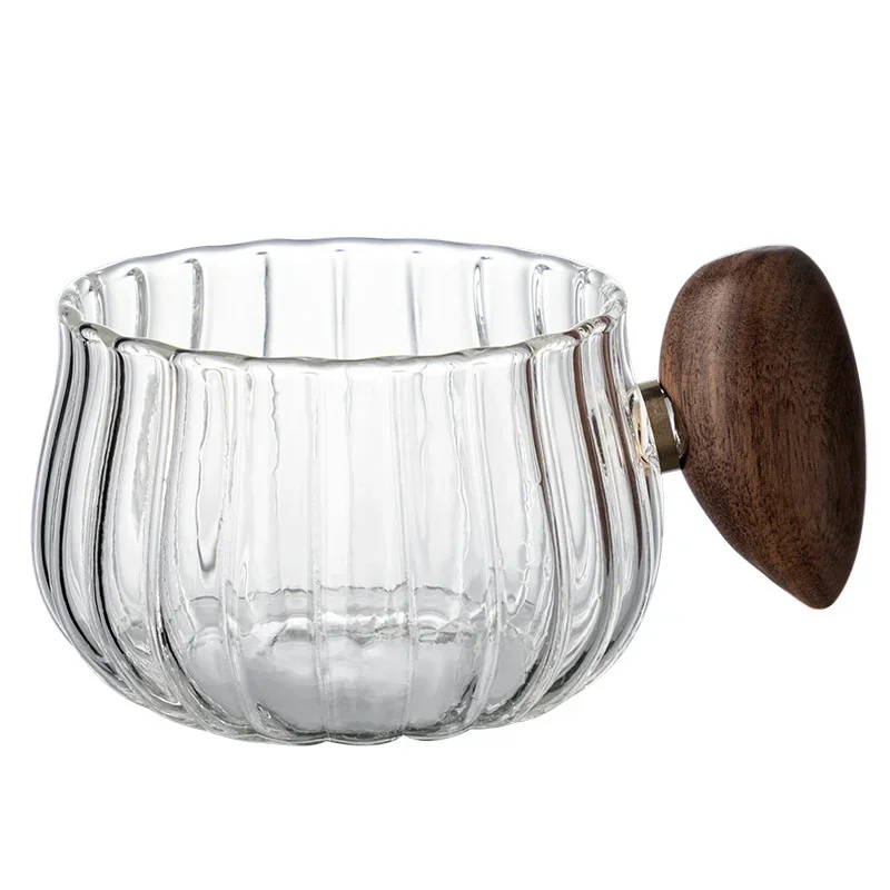 كوب قهوة من زجاج السيليكون عالي البورون مقاوم للحر...