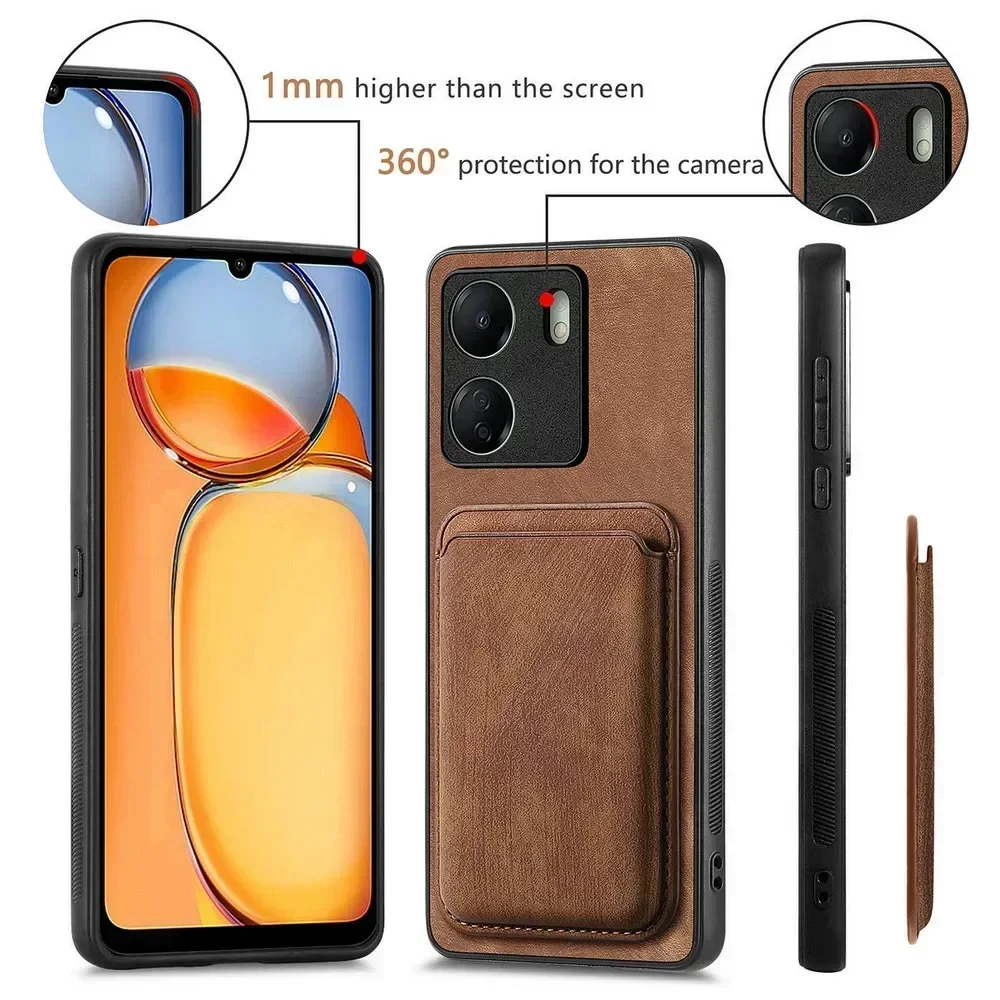 Premium 2-in-1 Detachable Leather Card Holder Case