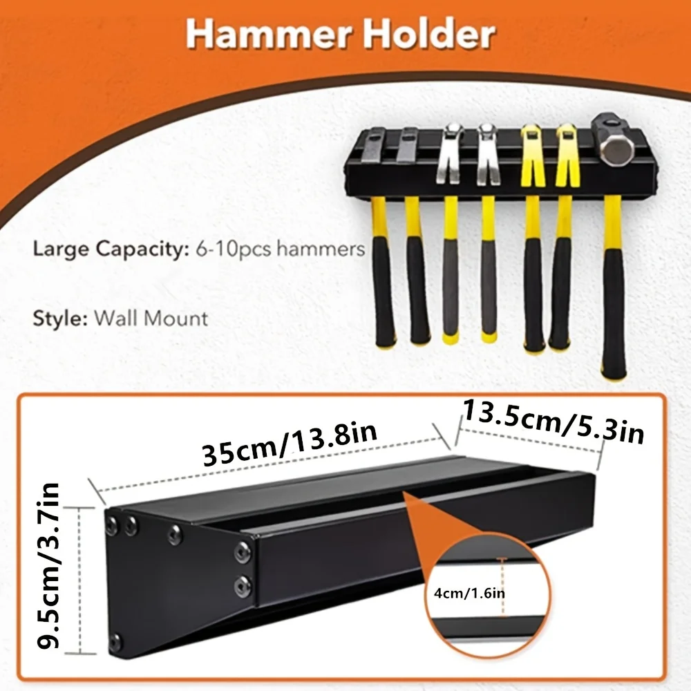 Screwdriver Organizer,Pliers Holder,Hammer Rack,Wrench Holder,Wall Mount Hand Tool Storage Organizer for Workshop,Shed,Garage 4