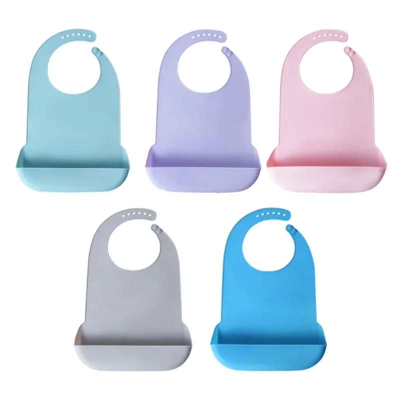 Adults Waterproof Anti-oil Silicone Bib Elderly Aged Mealtime Cloth Protector silicone bib silicone feeding bib feeding bib