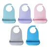 Adults Waterproof Anti-oil Silicone Bib Elderly Aged Mealtime Cloth Protector 1