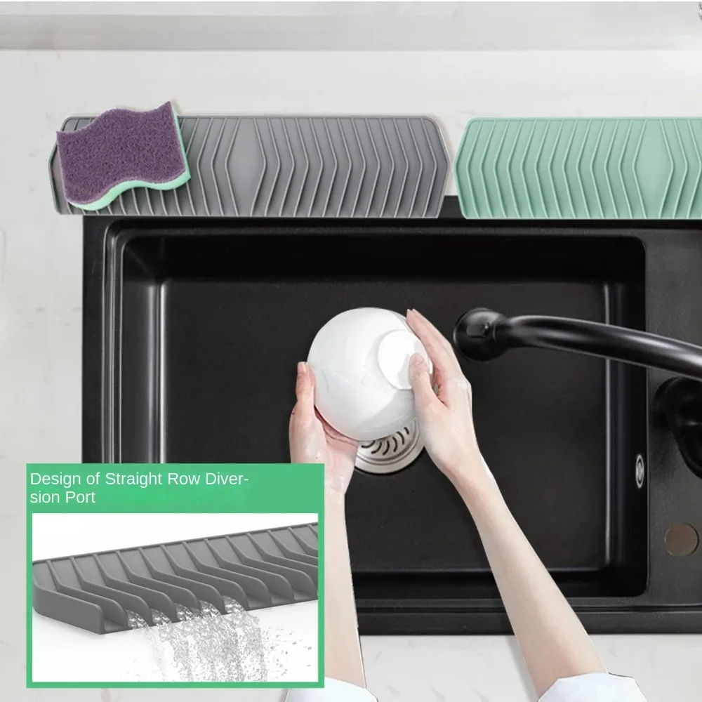 Silicone Kitchen Sink Drain Mat Anti Slip Splash Guard