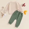Toddler Boy Fall Winter Clothes Crewneck Sweatshirt Long Sleeve Letter Print Shirt with Pants Cute Baby Boy Outfits 3