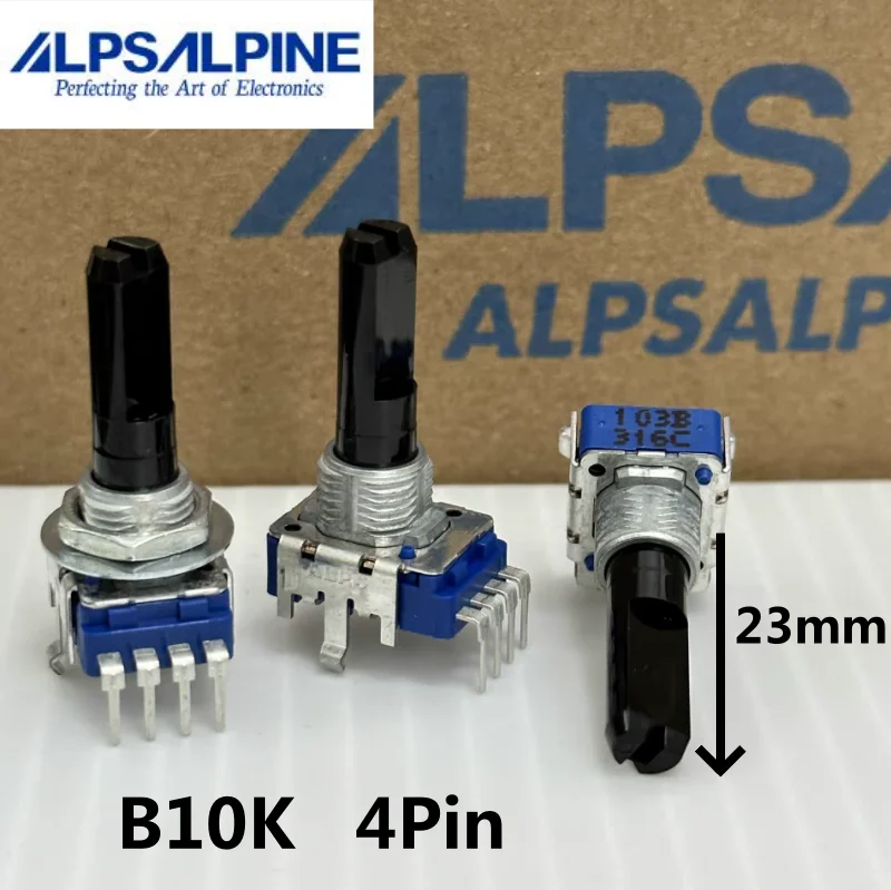 1pcs，Single loop rotary potentiometer，ALPS RK11 103B 4Pin，The