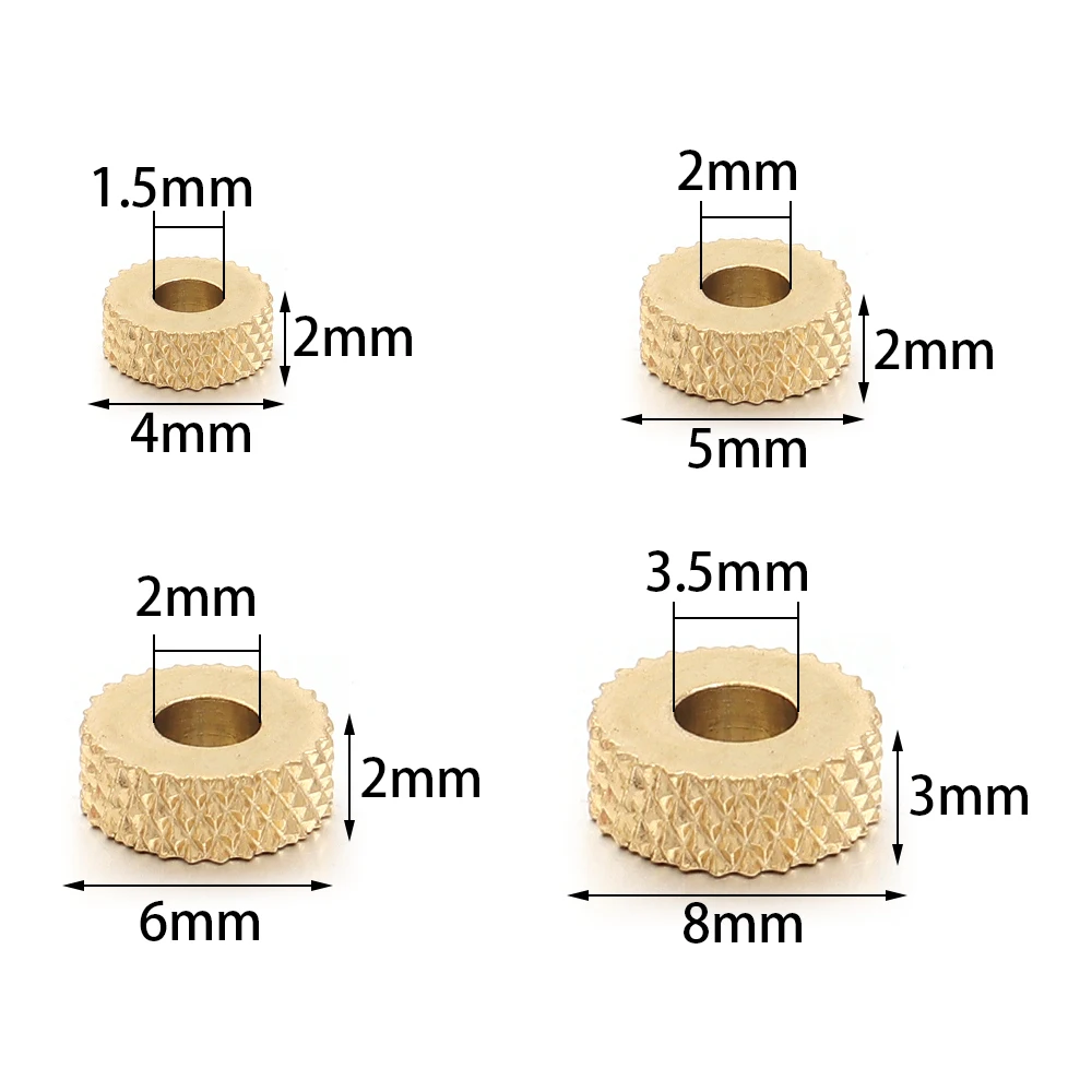 10-20 Stück/Lot Edelstahl-Abstandsperlen, runde, flache Texturperlen, lose Perlen für DIY-Armbänder, Halsketten, Schmuckherstellung. – Detail 2