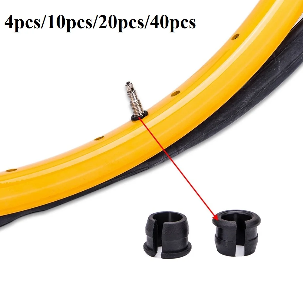 10pcs-40pcs Bicycle Valve Hole Adapter To Reduce Casing Rim Rubber Plug Valve Conversion Sleeve For AV To FV PRESTA-TO-SCHRADER bicycle valve adapter bicycle valve accessories bicycle valve replacement