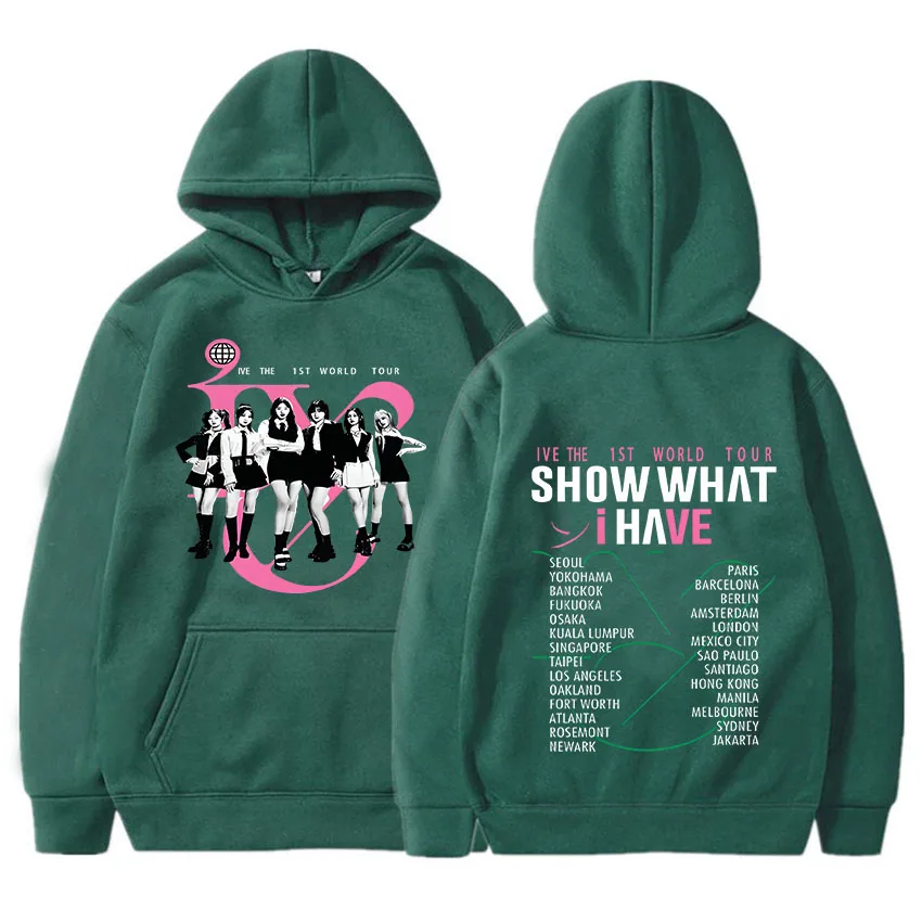 KPOP IVE Show What I Have World Tour Merch Hoodies New Logo Hooded