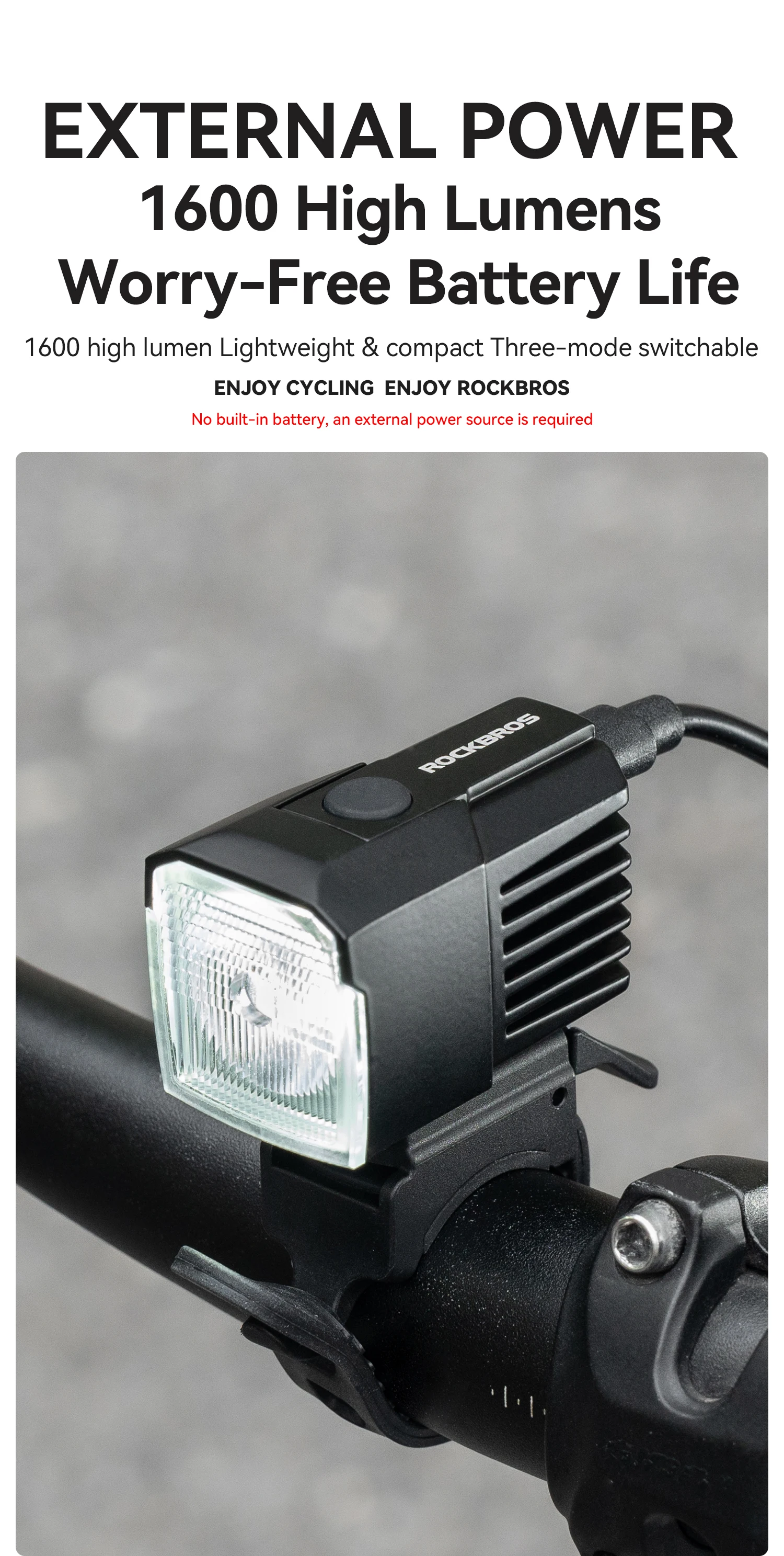 bike front light mounted