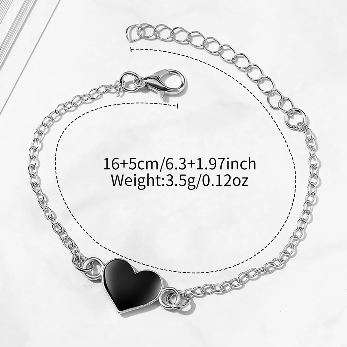 4PCS/Set Fashion Square Women's Quartz Watch Steel Band Watches Heart Bracelets Set（Without Box） 6