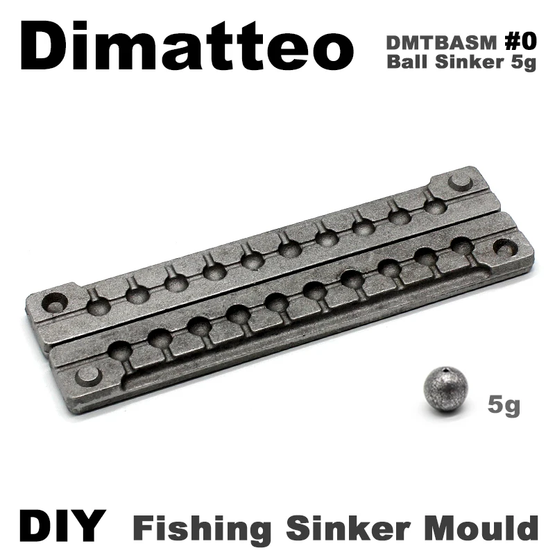 Dimatteo DIY Fishing Ball Sinker Mould DMTBASM/#0 Ball Sinker 5g 10 Cavities  - AliExpress