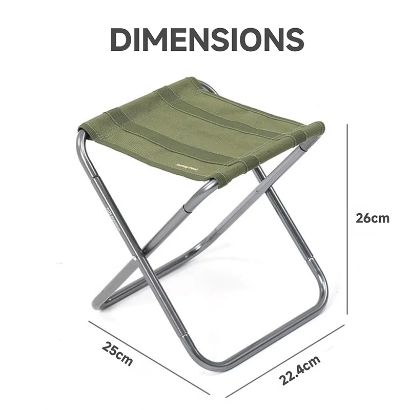 SUNNYFEEL Ultra Light 7075 Aluminum Alloy Folding Camp Stool Portable Compact Durable Outdoor Stool for Camping Hiking Fishing