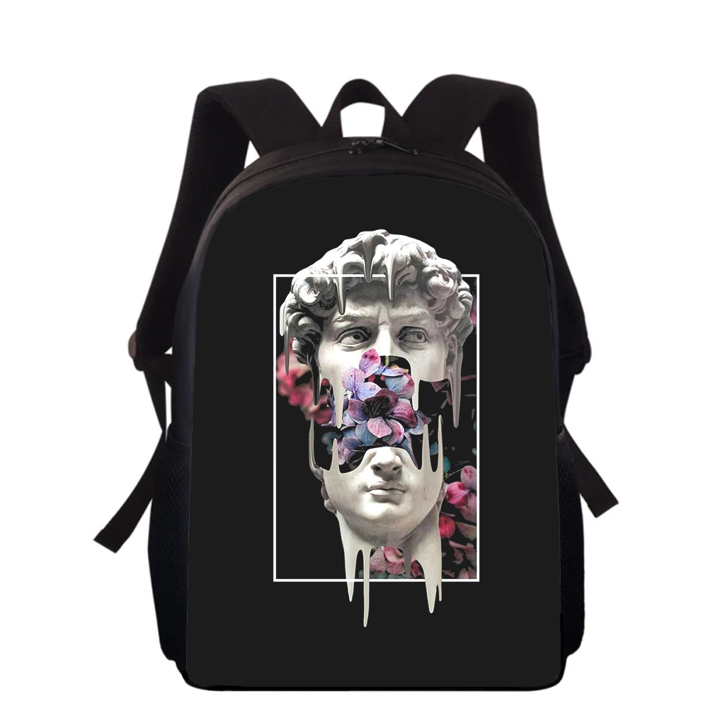 

David art 15” 3D Print Kids Backpack Primary School Bags for Boys Girls Back Pack Students School Book Bags