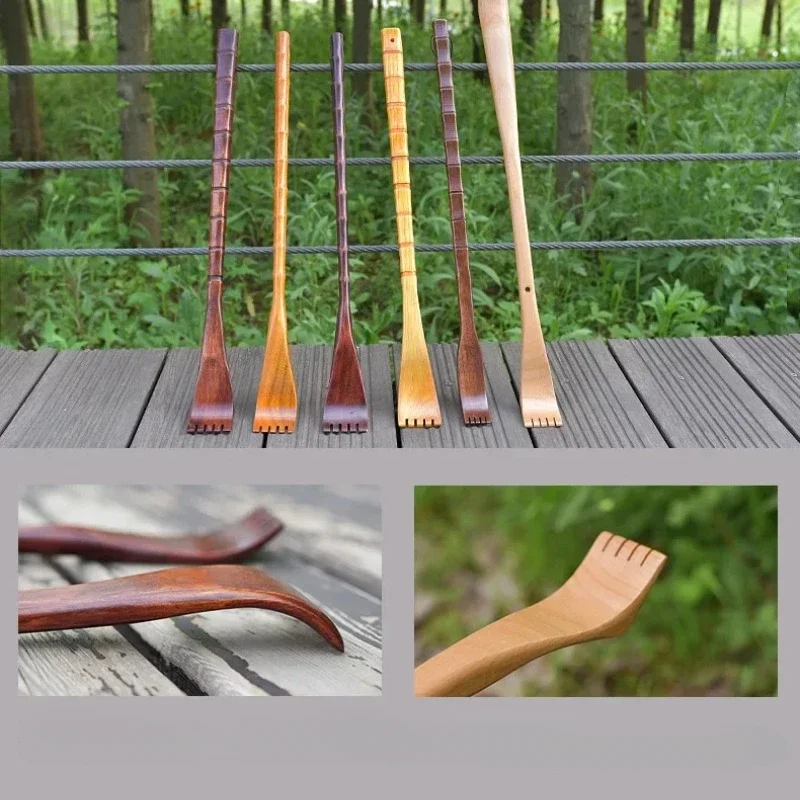 Back Scratchers Long Handle Wooden Back Scratcher Massager Back Scratching Rake Household Wooden Body Massage Tool