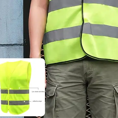 Car Reflective Strip Vest Reflective Strip Vest Car Emergency Reflective Vest Fluorescent Green Orange Safety Suit Strip Vest