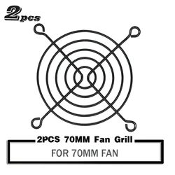 Premium Metal Mesh Fan Grills - Protective Finger Guards for Computer Cases (2-Pack) (2PCS 70MM)