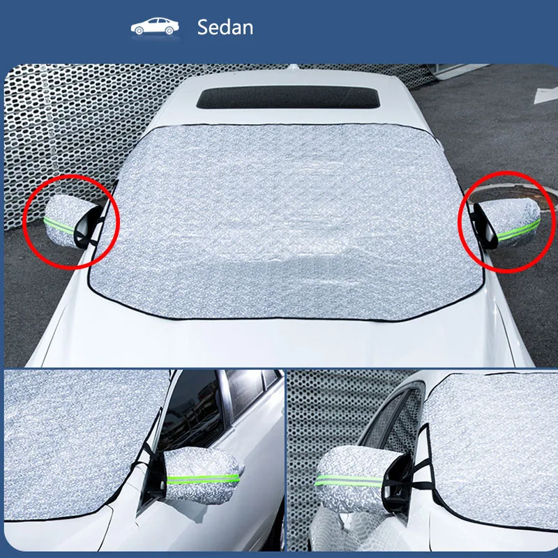 Front Windshield Snow Cover Mat Car Accessories Universal Thickened Anti- frost half Cover Window Antifreeze Jersey