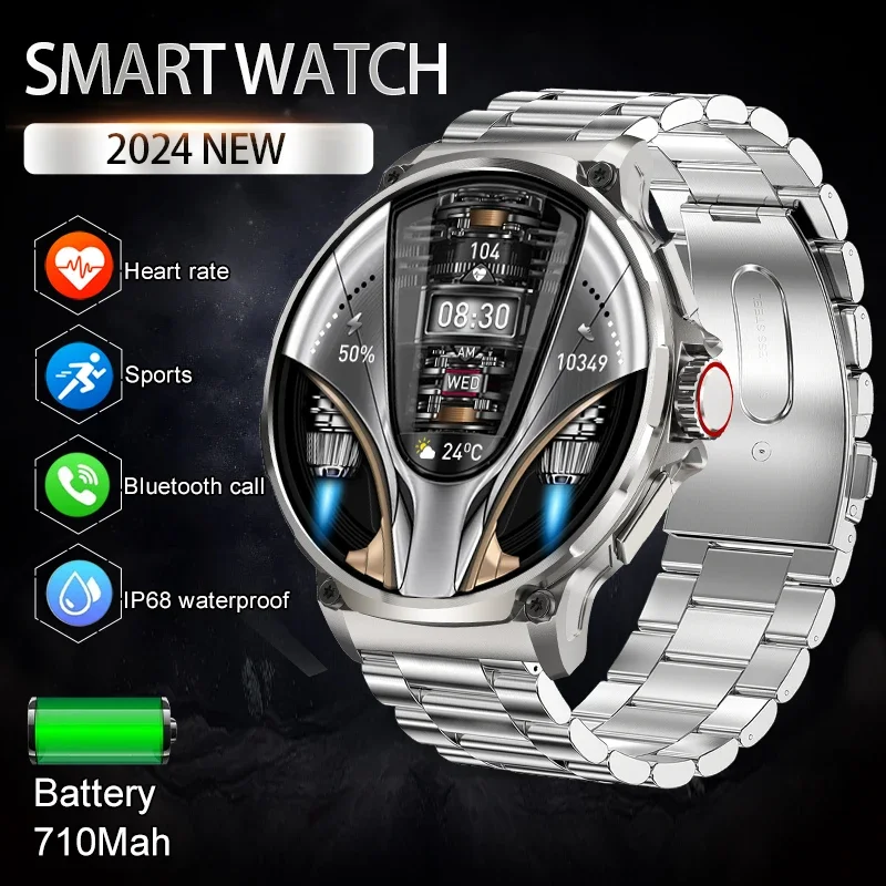 

1.85 Inch Smart Watch Men 710mAh Battery Long Standby Bluetooth Call Smartwatch New Fitness Watch Sport Tracker Andriod IOS 2024