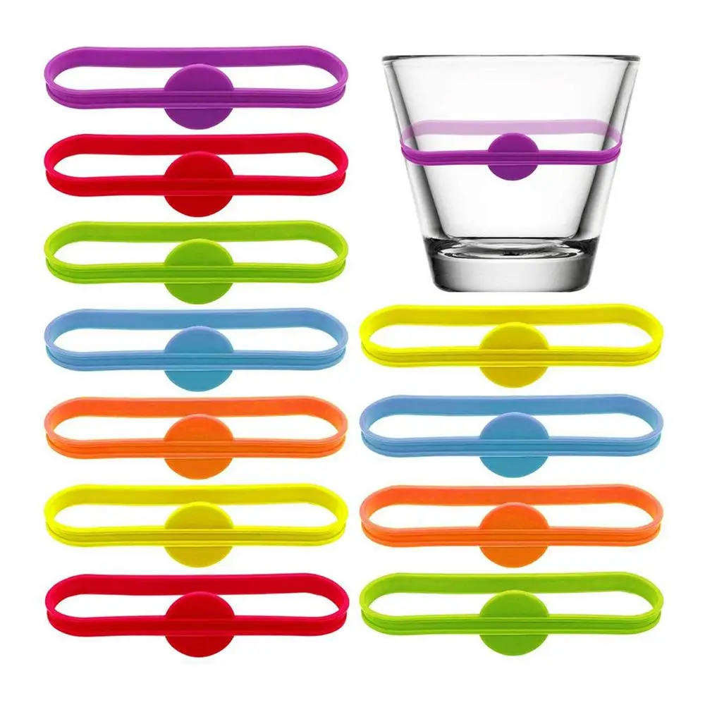 Ombrelli Per Bicchieri IDENTIFICATORI VETRO RIUTILIZZABILI Pennarello Vetro Da Vino Fascino Marcatori In Silicone Per Vetro
