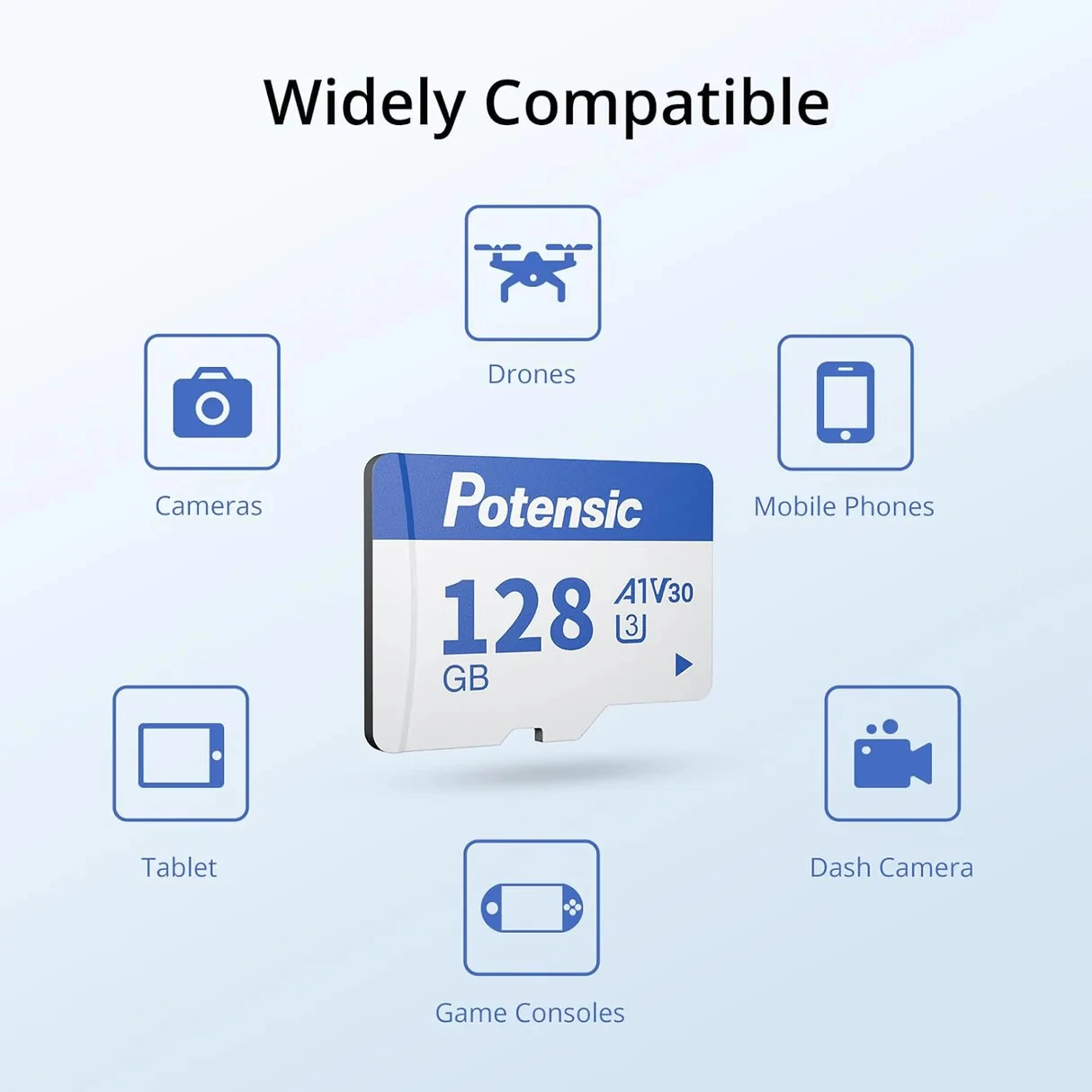 Carte SD 128 Go Potensic pour Drone A1 U3 V30