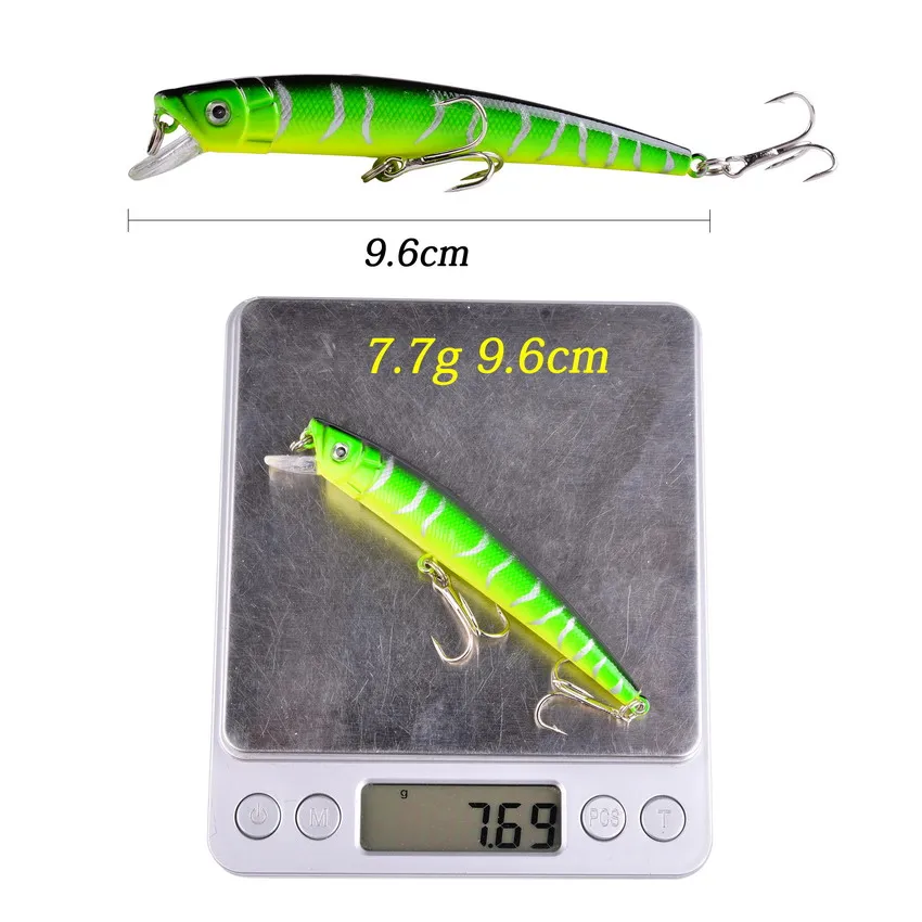 New 2021 Quality 8PCS Minnow Hard Baits Fishing Lures 9.5cm/7.5g Crankbaits  Hooks Tackle Wobblers Pesca Carp Fishing Lure