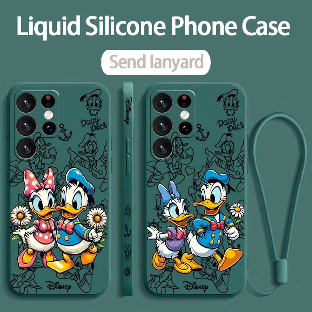 Donald Duck Cute Liquid Left Rope Phone Case