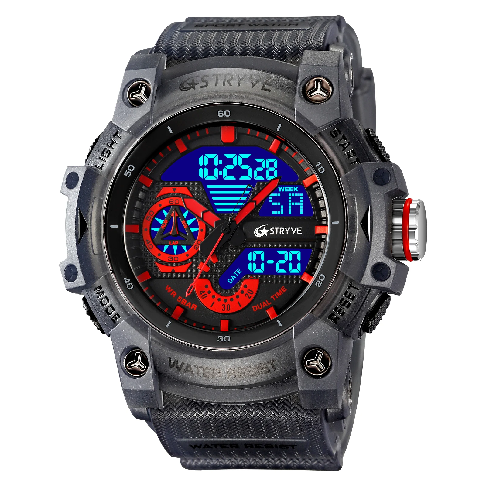 Sport Watches Waterproof STRYVE Brand Dropshipping Watch Stopwatch Alarm Clock 8029 Young Fashion Quartz Wristwatches 5