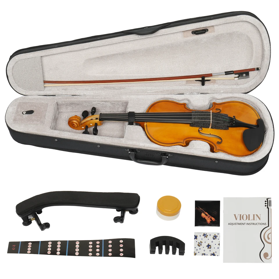 Full Size Acoustic Violin Set for Beginners and Adults