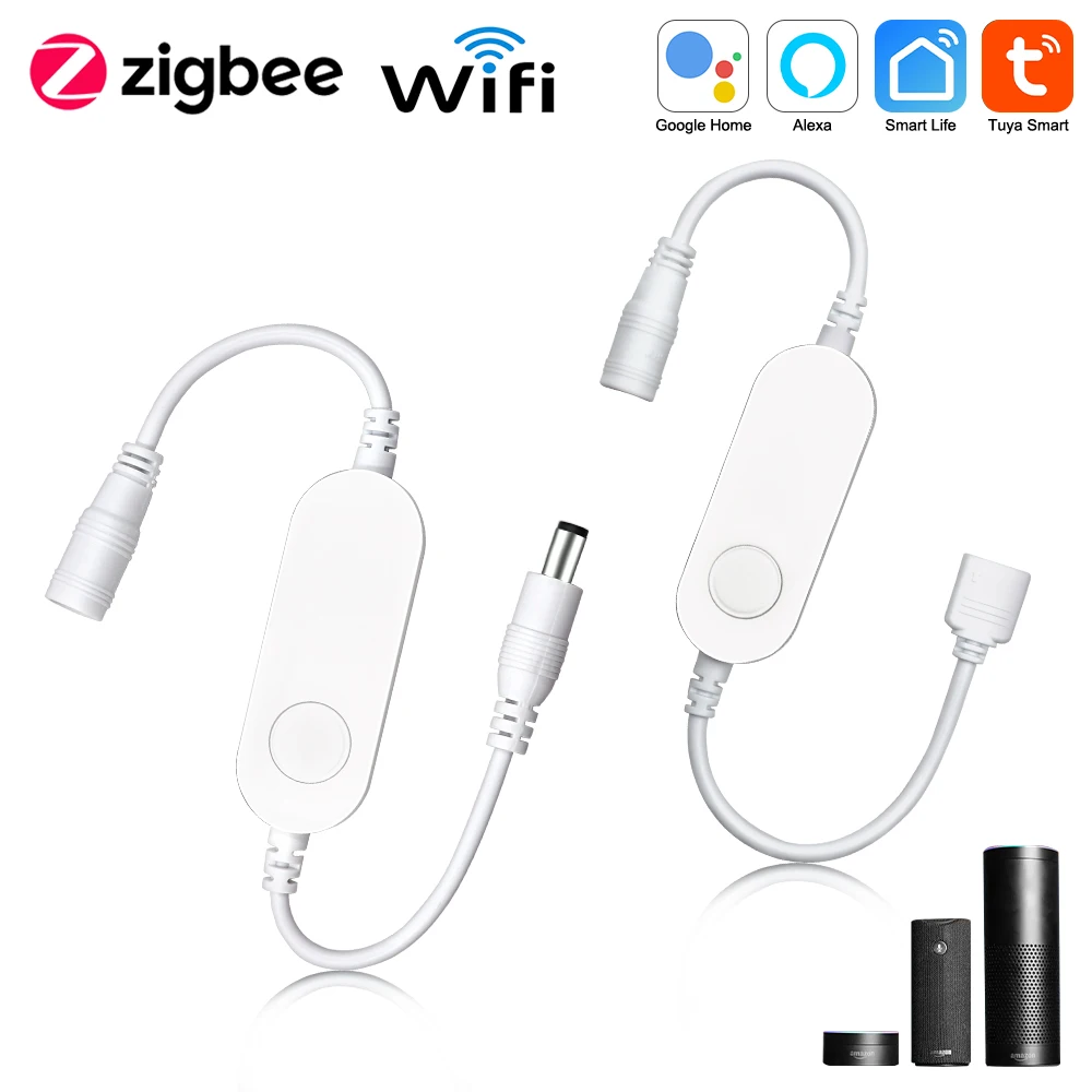 Alexa Google Casa Tuya Casa Inteligente Zigbee wi fi sem Fio Interruptor de Controle Remoto Sensor Toque Luz Led Interruptores 5v24v Dimmers