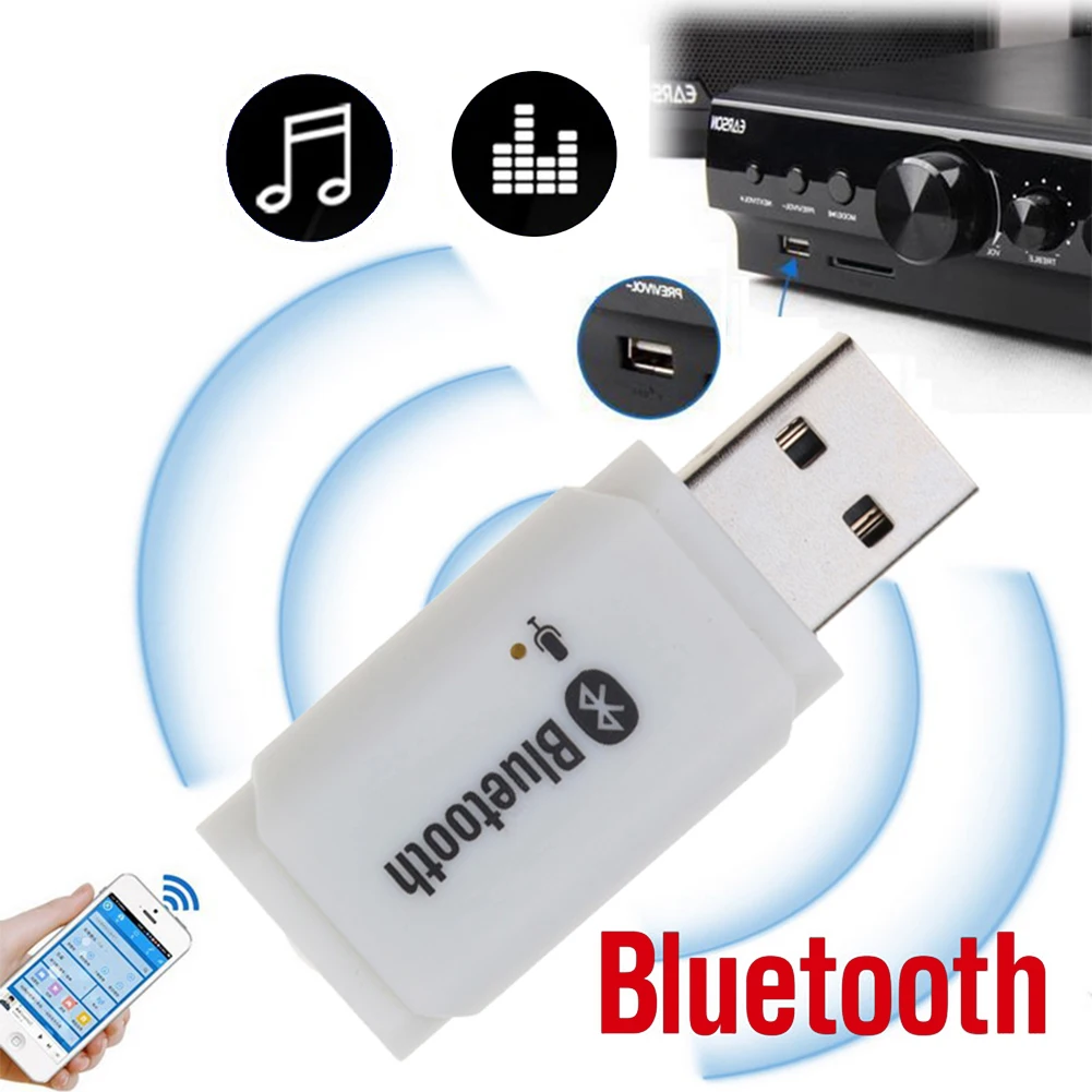 Bluetooth 5.0 Audio Receiver Adapter USB For Computer PC Speaker Car Kit