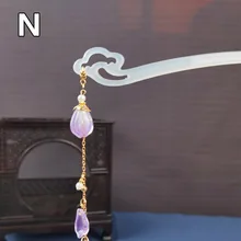  Chinese Style Tassel Hair Sticks Vintage Acetate Chopstick Women Hairpins Hair Clips Pins Wedding Hair Jewelry Hair Accessories 