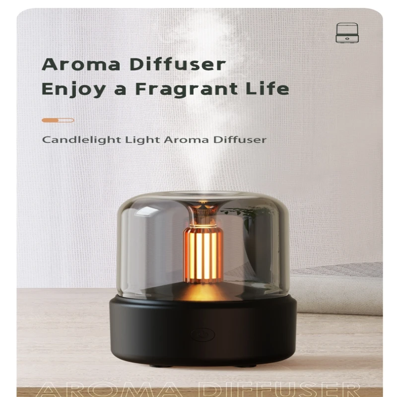 

USB Candlelight Aromatherapy Essential Oil Machine Humidifier Aroma Diffuser Portable Electric Air Humidifier Flavoring for home