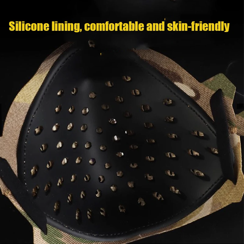 Tactical shooting mask MSK1 silicone mask foldable protective half face mask for shooting training, outdoor hunting 3