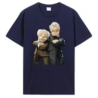 Statler et Waldorf T-Shirt noir vêtements mode 100% coton bonne qualité marque coton chemise Style chemises Cool 5