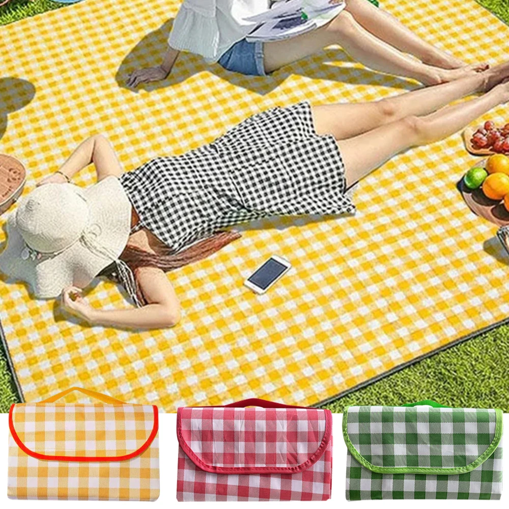 FoldableOutdoorPicnicMatBeachPadWaterproofOxfordClothPicnic