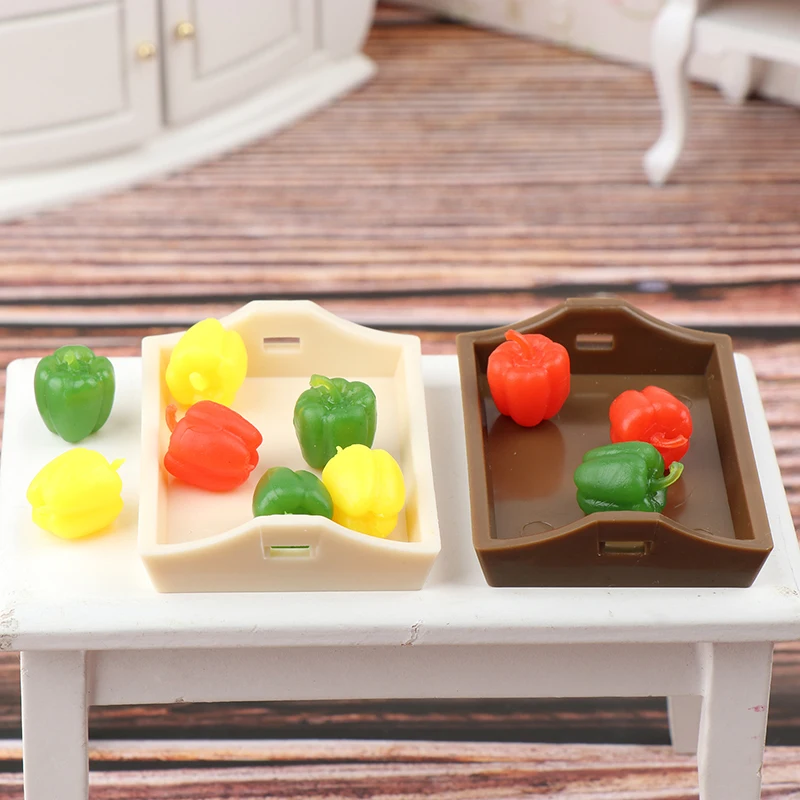 1/12 Dollhouse Fruit Food Tray Toys Dolls Houde Simulation Tray Model Dollhouse Mini Decorations Accessories 2