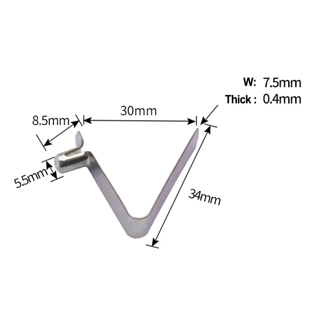 100pc Frühling Clip Snap Locking Kajak-Paddel Clip Für Zelt Pole V-förmigen Rohr Innere Teleskop Positionierung 5,5mmDia Top Bead Clip – Detail 4