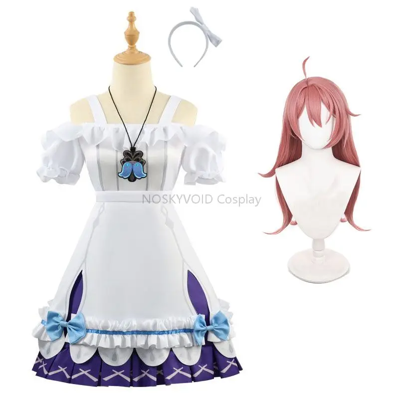 

Платье для косплея и повязка на голову Genshin Impact Clervie, костюмы и парики для игр и детей, вечернее платье принцессы