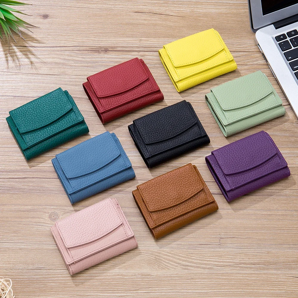 Women's Genuine Leather Fashion Wallet with Mini Coin Pocket and RFID Blocking
