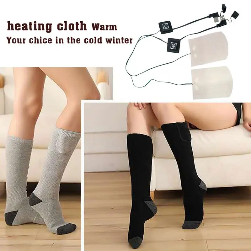 2PCS Socks Boot Heating Pad With 3 Gears Waterproof Warm Heated Pad For Winter Heating Insoles For Skiing Cycling Fishing Camp