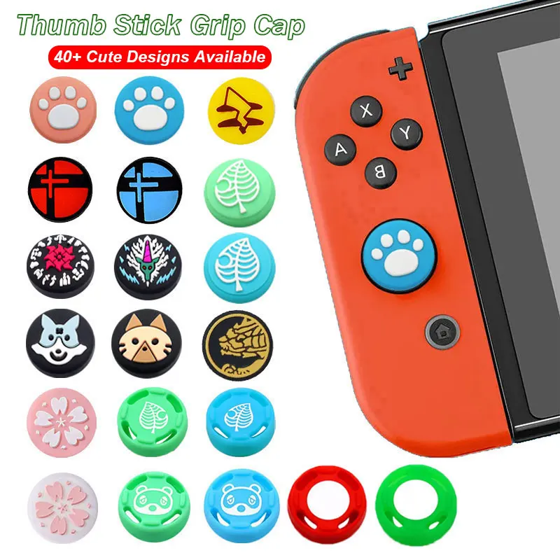 Cute Cartoon Thumb Stick Grip Cap For Nintendo Switch Oled NS Lite