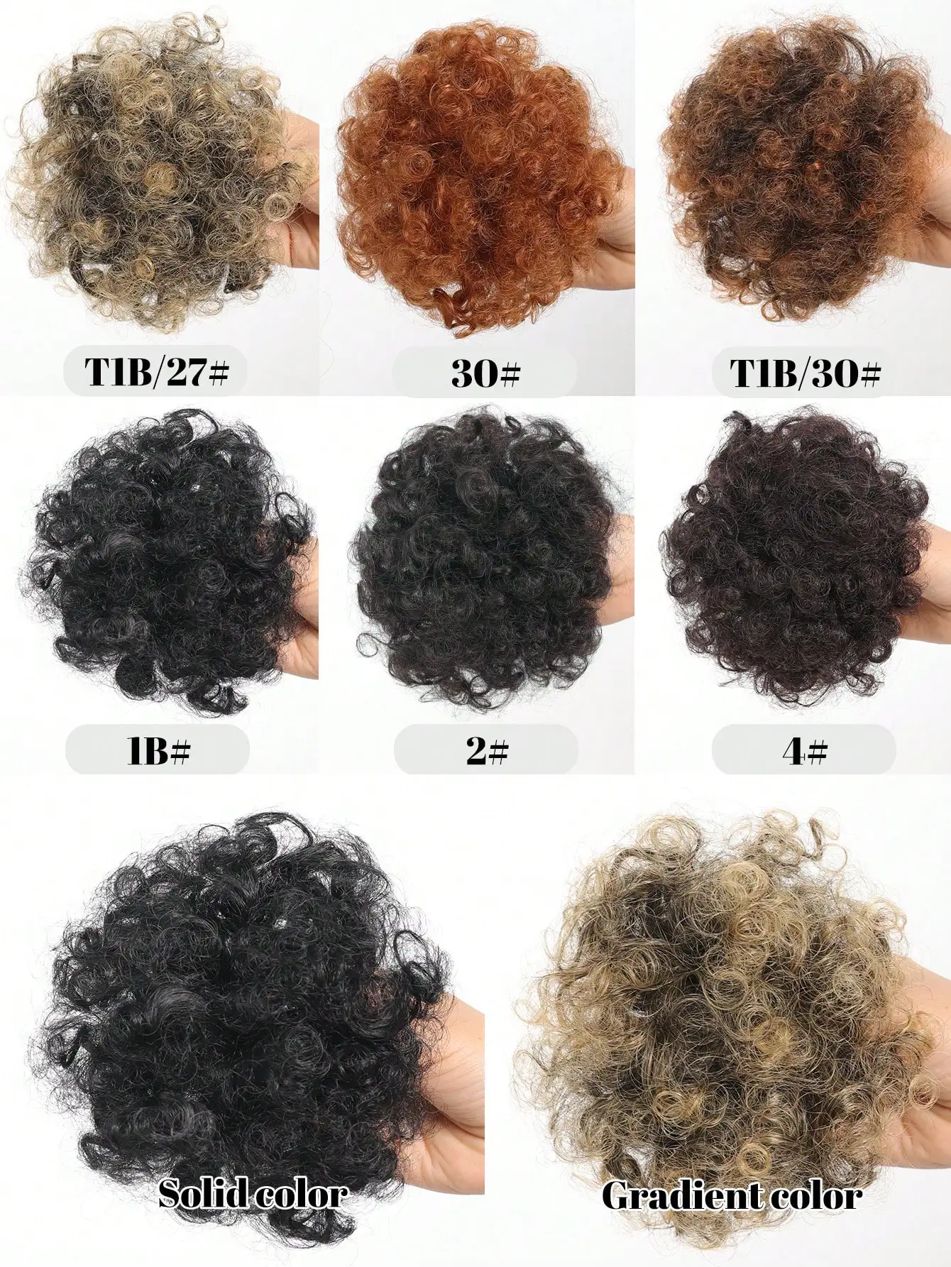 Synthetic Afro Puff Curly Ponytail Clip In Hair Extensions