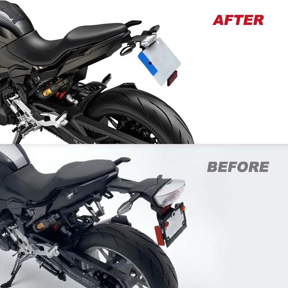 BMW F900R F900XR 2020 2021 2022 2023 2024 오토바이 라이센스 플레이트 홀더 브래킷 리어 테일 깔끔한 펜더 제거기 키트