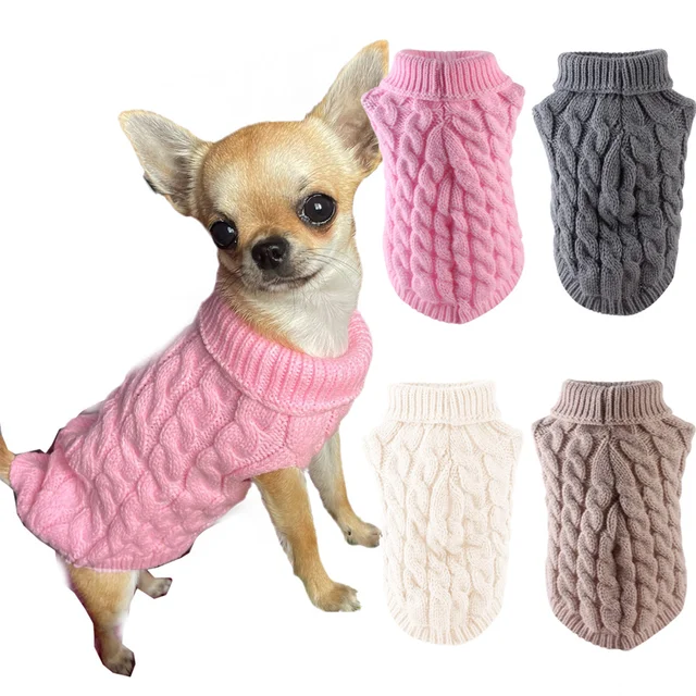 Classic Solid Color Chihuahua Puppy Sweater 1