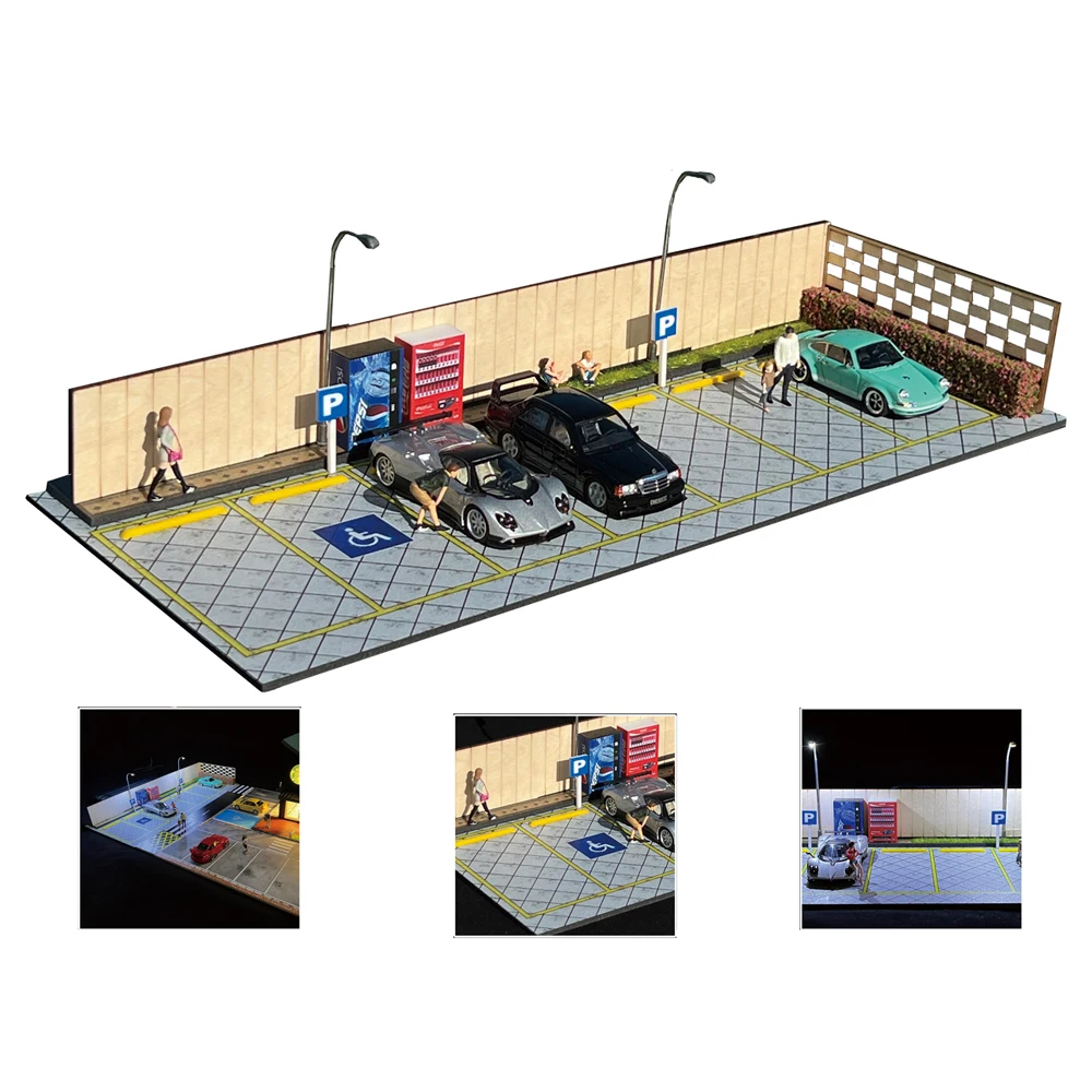 New arrival G-FANS 1:64 Garage Diorama Model With LED lights
