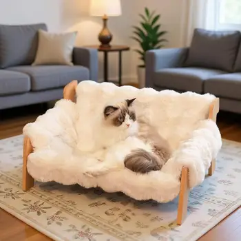 Elevated Wooden Cat Sofa 1