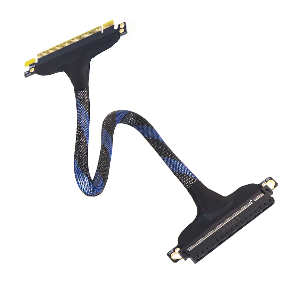 Cavo di Prolunga PCIE, Doppio Cavo di Prolunga PCIE 3.0 1X Ad Angolo Retto a 90 Gradi, Previene Le Interferenze Elettromagnetiche, 8 Gbps per Scheda di Rete (20 cm